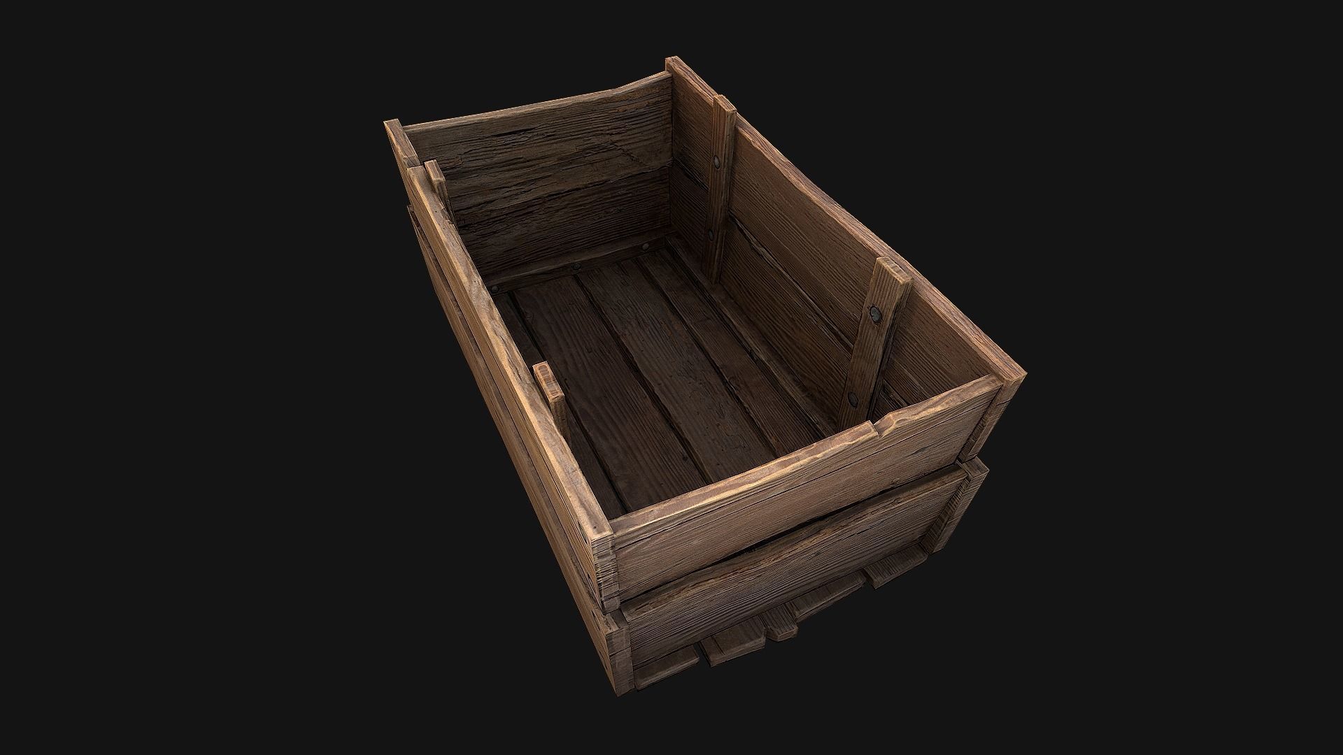 Apples Box Crate Stand  Low-poly 3D model_18