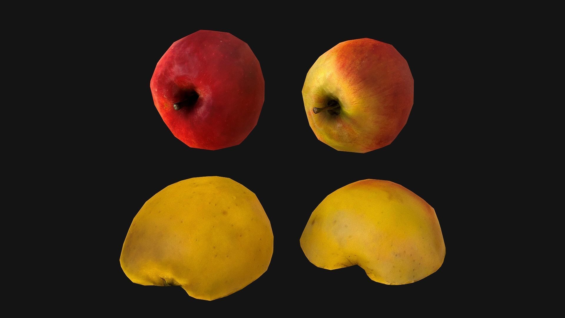 Apples Box Crate Stand  Low-poly 3D model_20