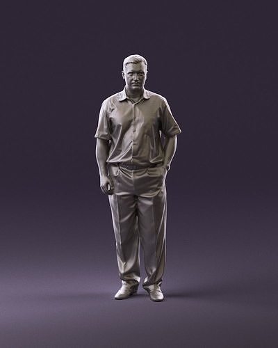 000964 man in white hand in the pocket 3D Print Ready 3D print model