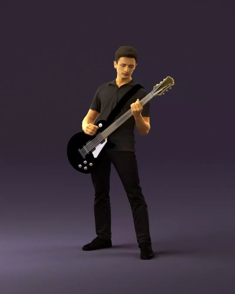 000967 guitarist 3D model_0