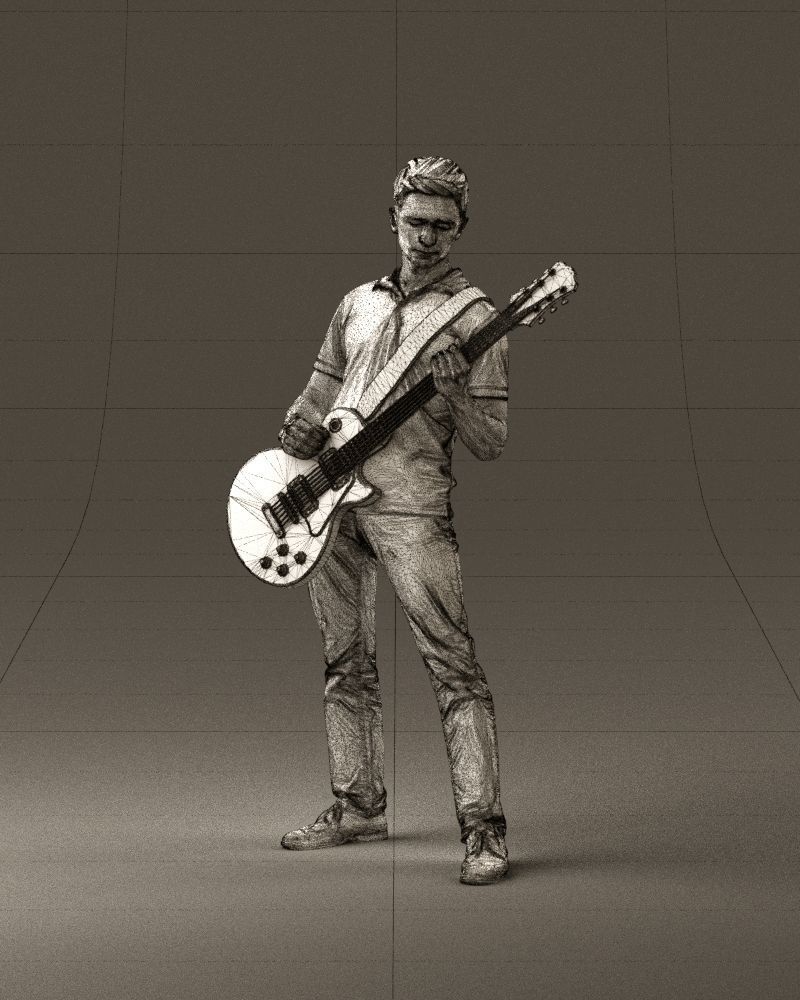 000967 guitarist 3D model_35