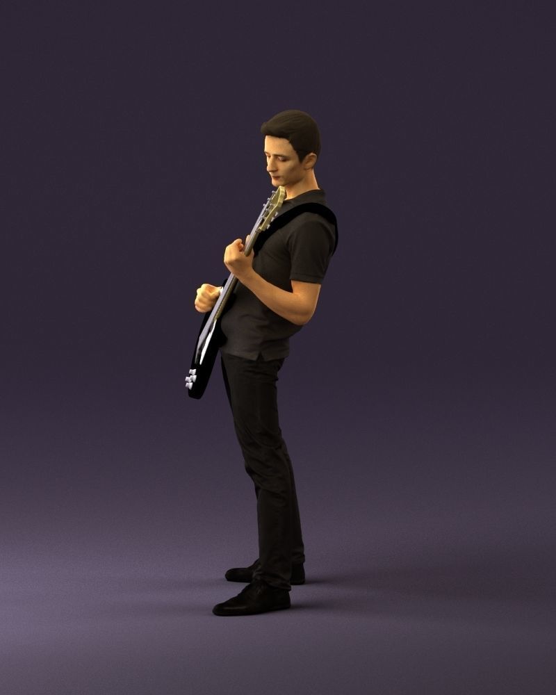 000967 guitarist 3D model_9
