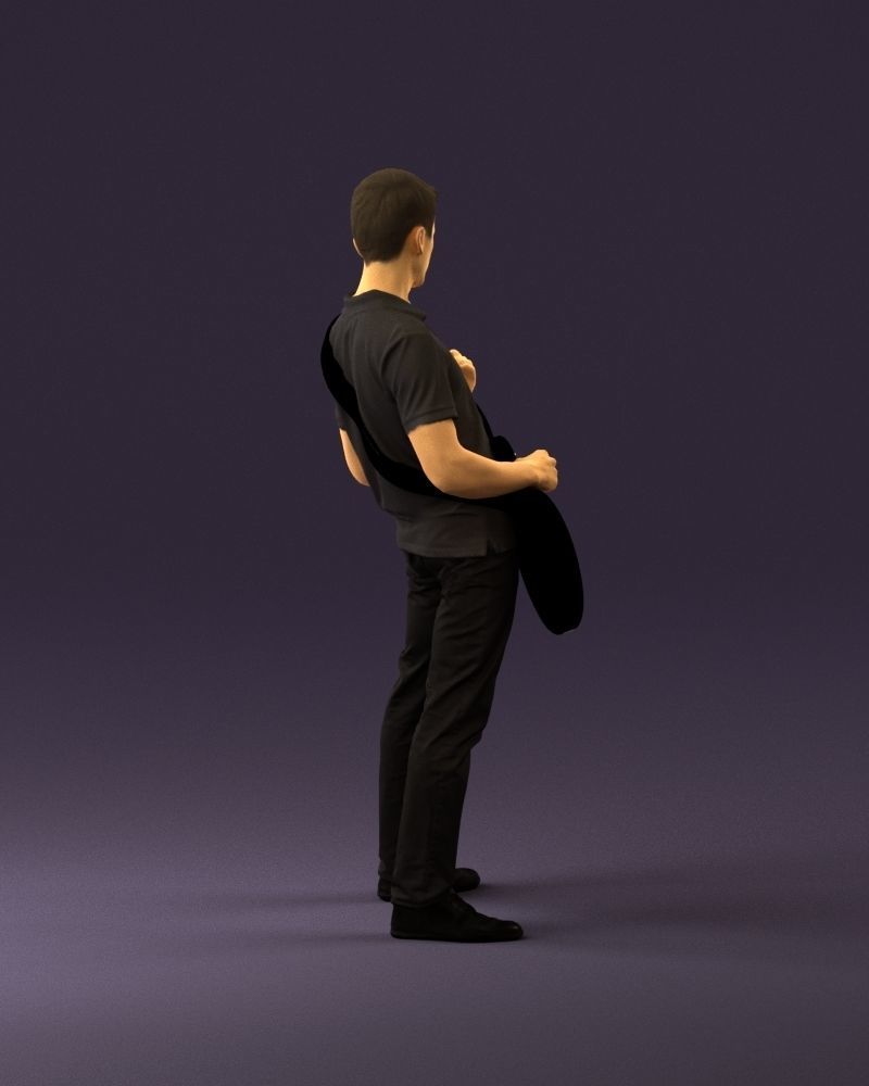 000967 guitarist 3D model_5