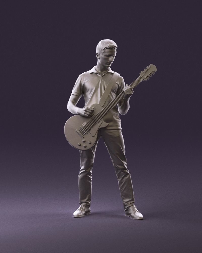 000967 guitarist 3D model_14