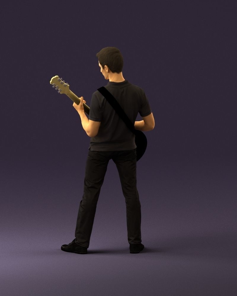 000967 guitarist 3D model_7