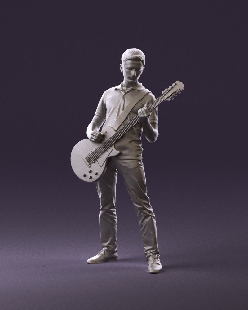 000967 guitarist 3D model_12