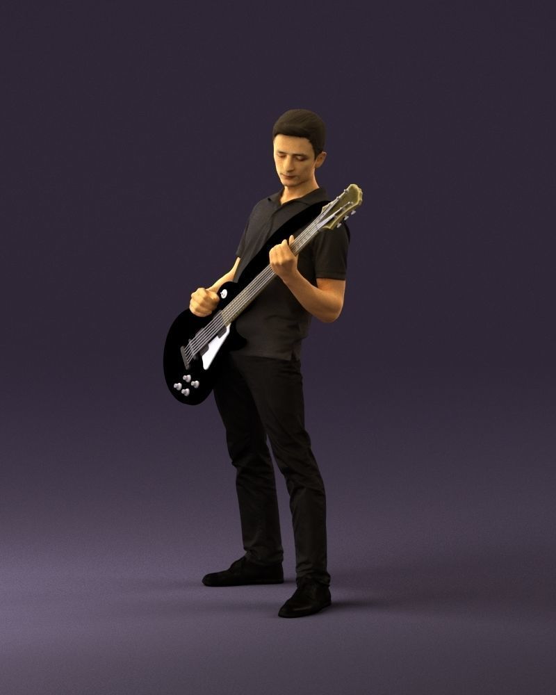 000967 guitarist 3D model_10