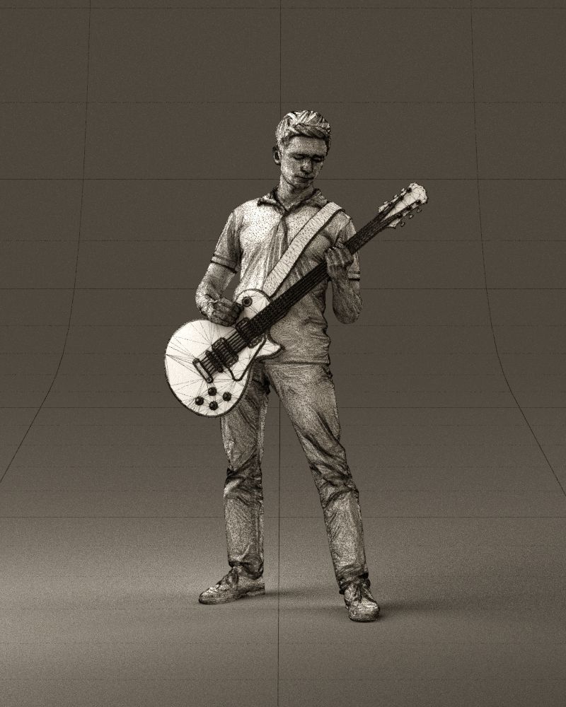 000967 guitarist 3D model_25