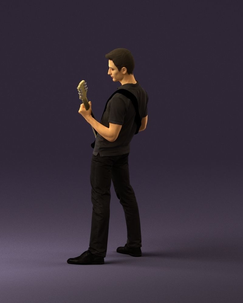 000967 guitarist 3D model_8