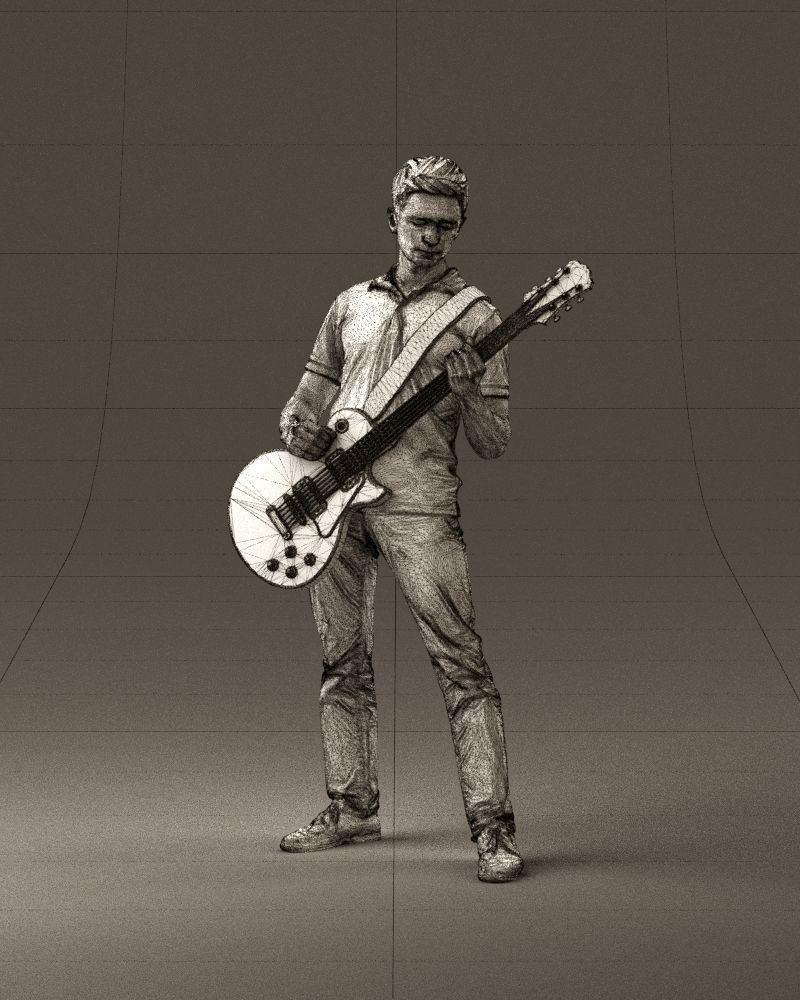 000967 guitarist 3D model_24