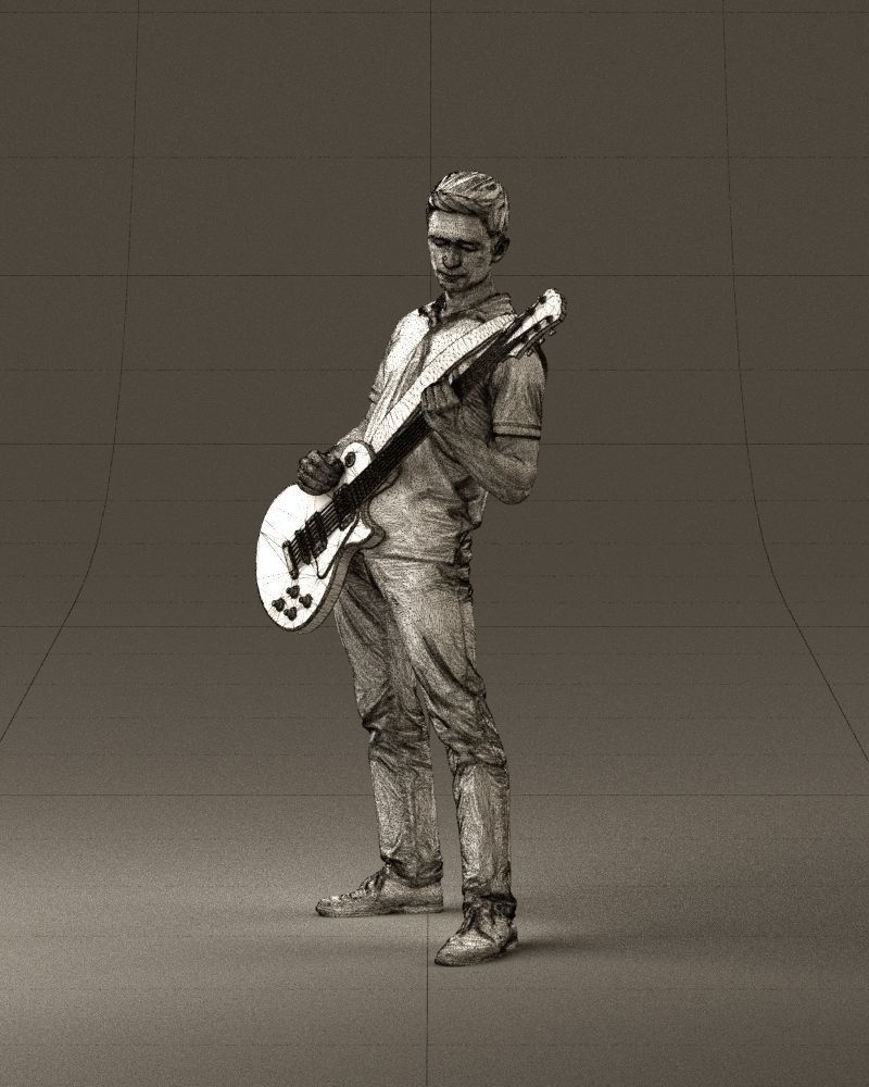 000967 guitarist 3D model_34