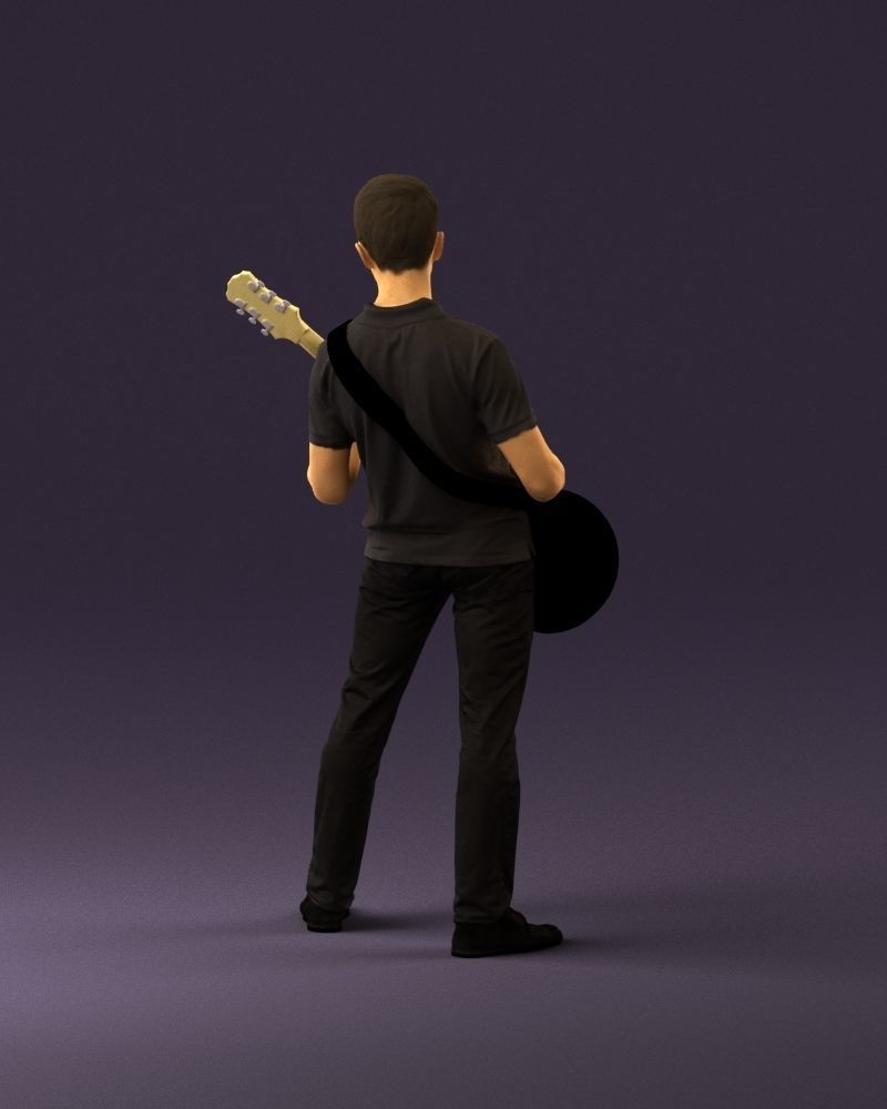 000967 guitarist 3D model_6