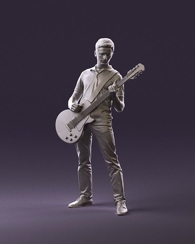 000967 guitarist 3D Print Ready 3D print model