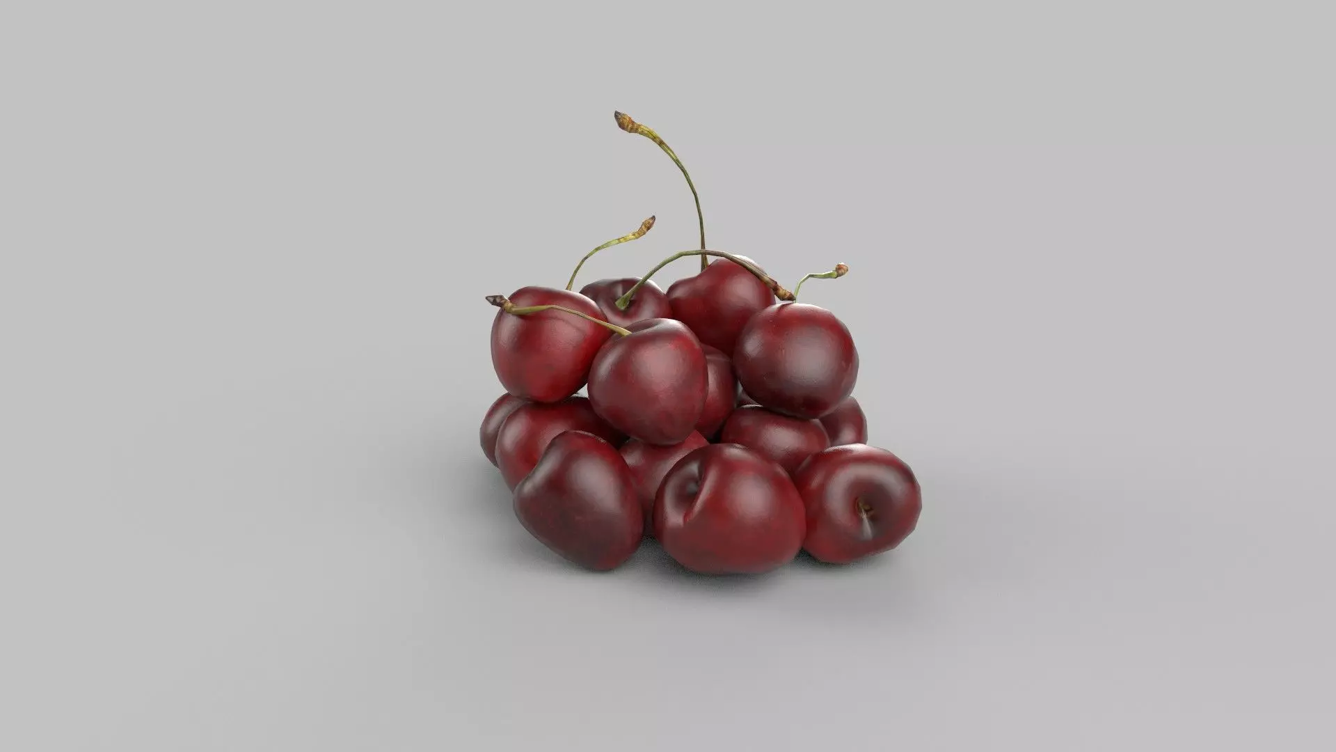 cherries Low-poly 3D model_0