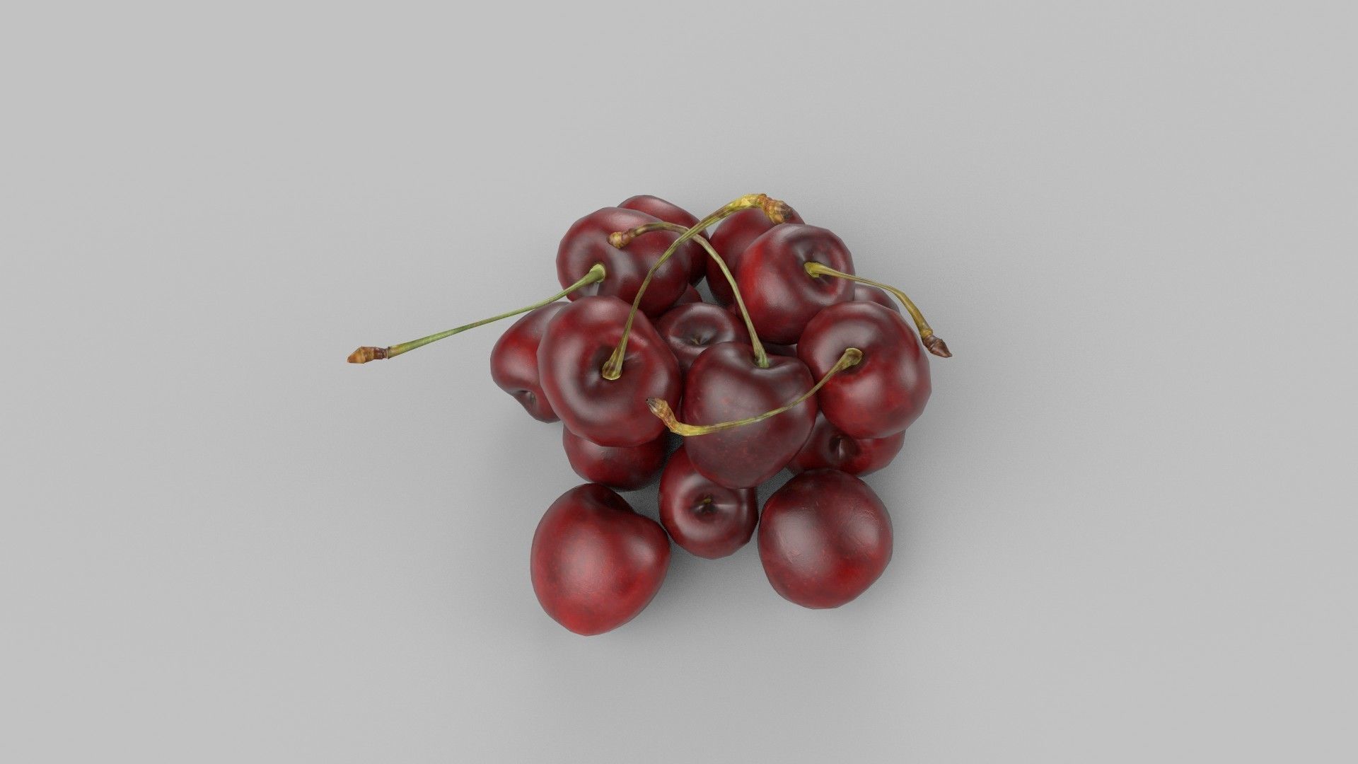 cherries Low-poly 3D model_4