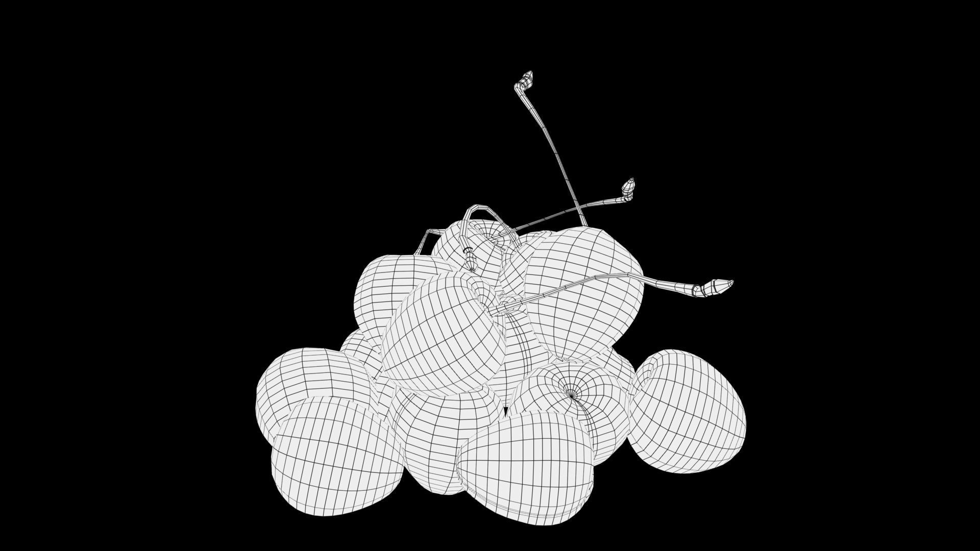 cherries Low-poly 3D model_5