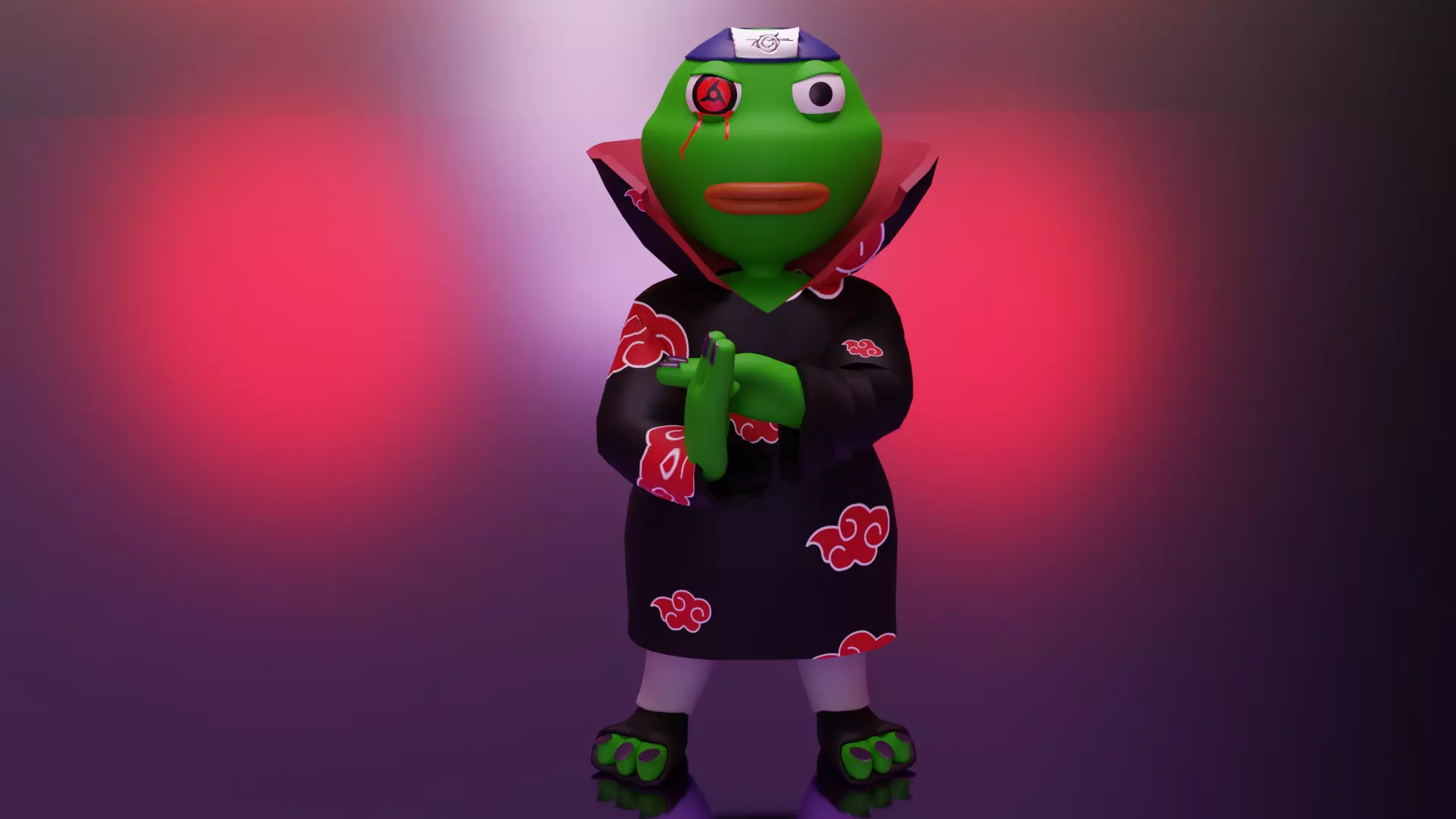 Akatsuki Uchiha Pepe Low-poly 3D model_0