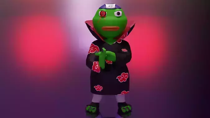 Akatsuki Uchiha Pepe Low-poly 3D model