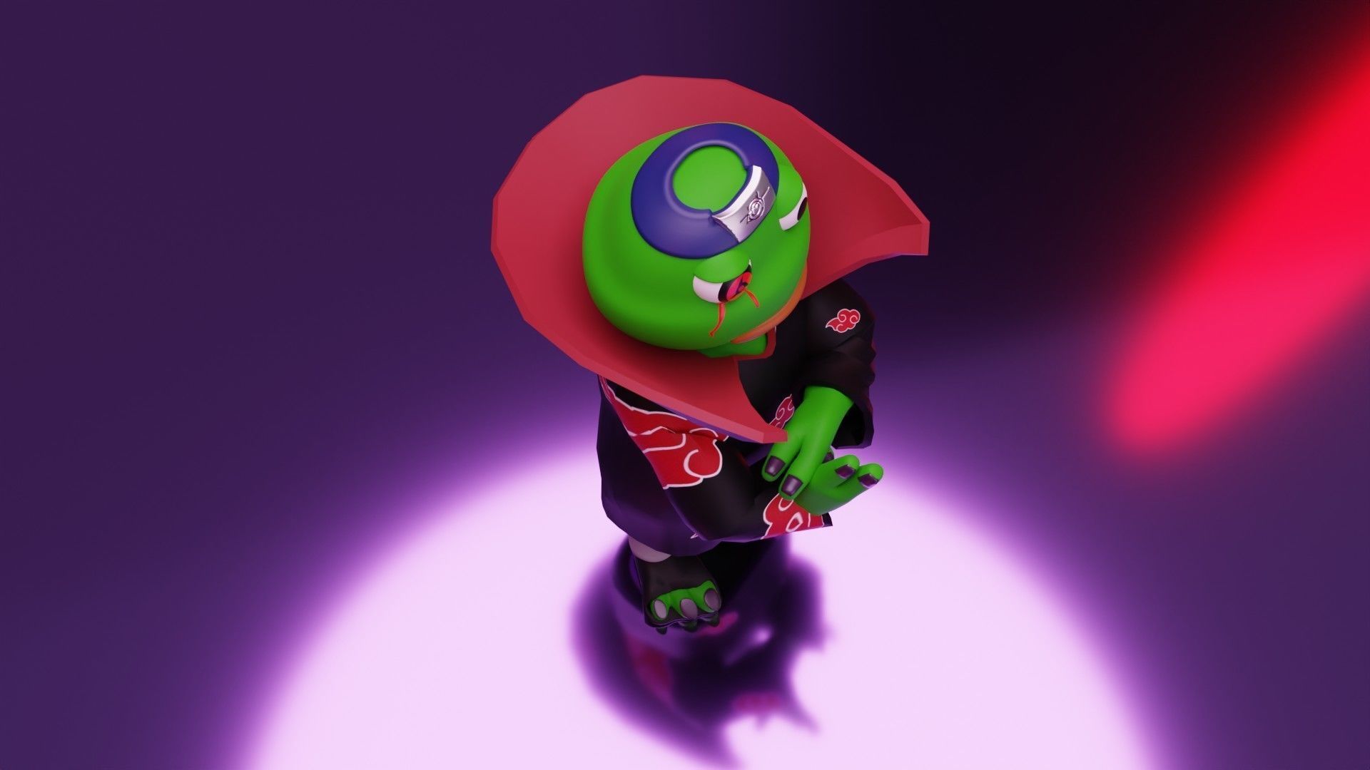Akatsuki Uchiha Pepe Low-poly 3D model_5