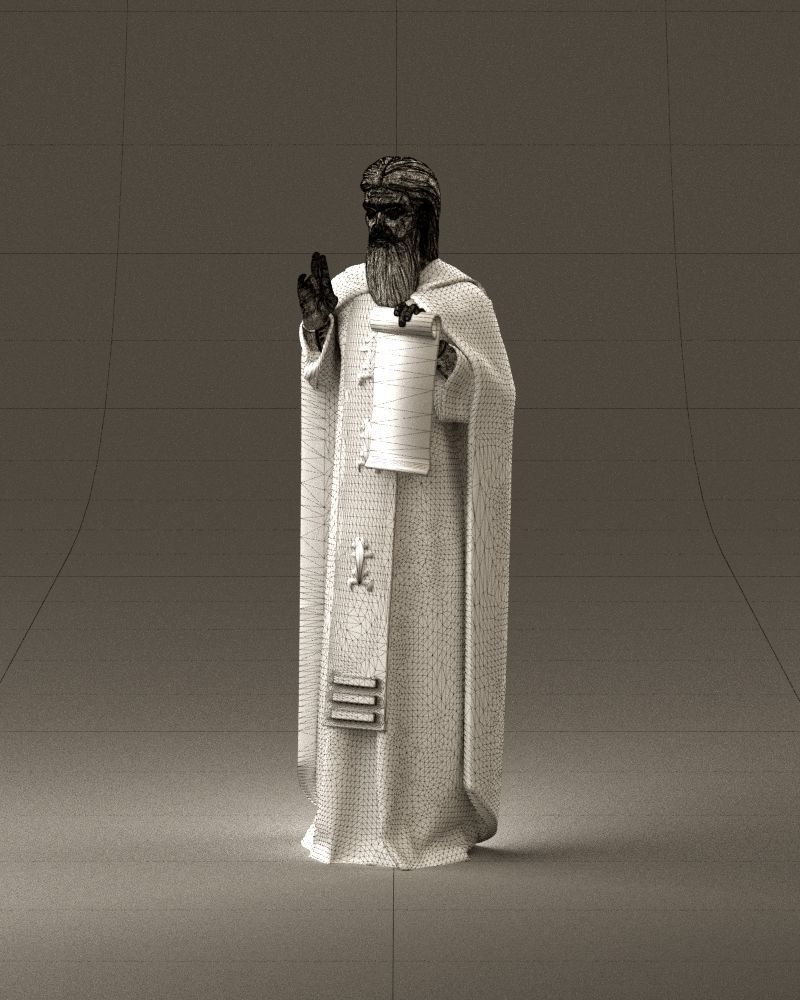000970 orthodox priest 3D Print Ready 3D print model_22