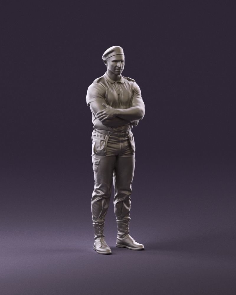 000971 serious man in close pose cargo 3D Print Ready 3D print model_2