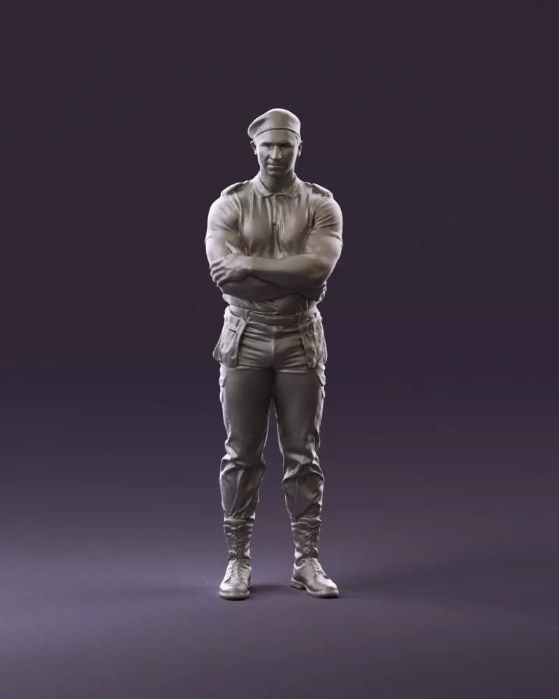 000971 serious man in close pose cargo 3D Print Ready 3D print model_0