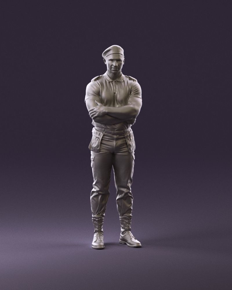 000971 serious man in close pose cargo 3D Print Ready 3D print model_1