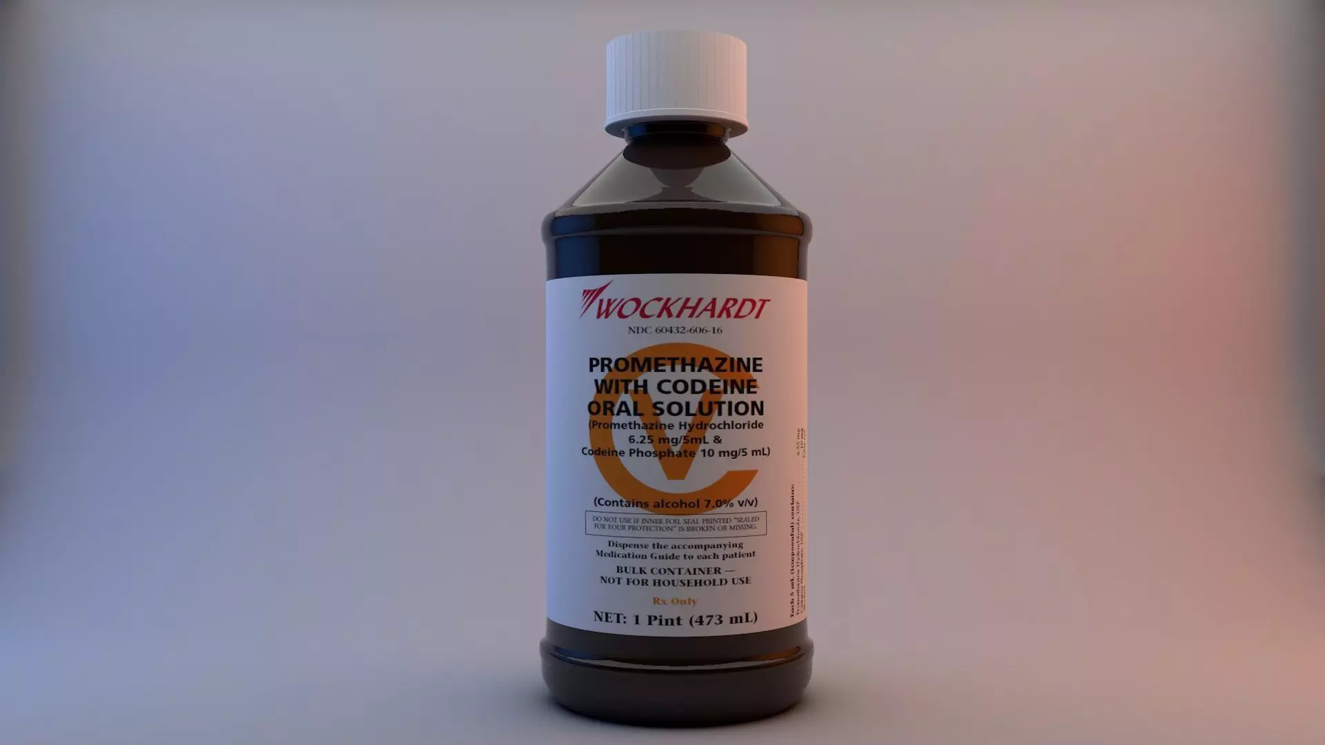 Wockhardt Cough syrup bottle lean 3D model_0