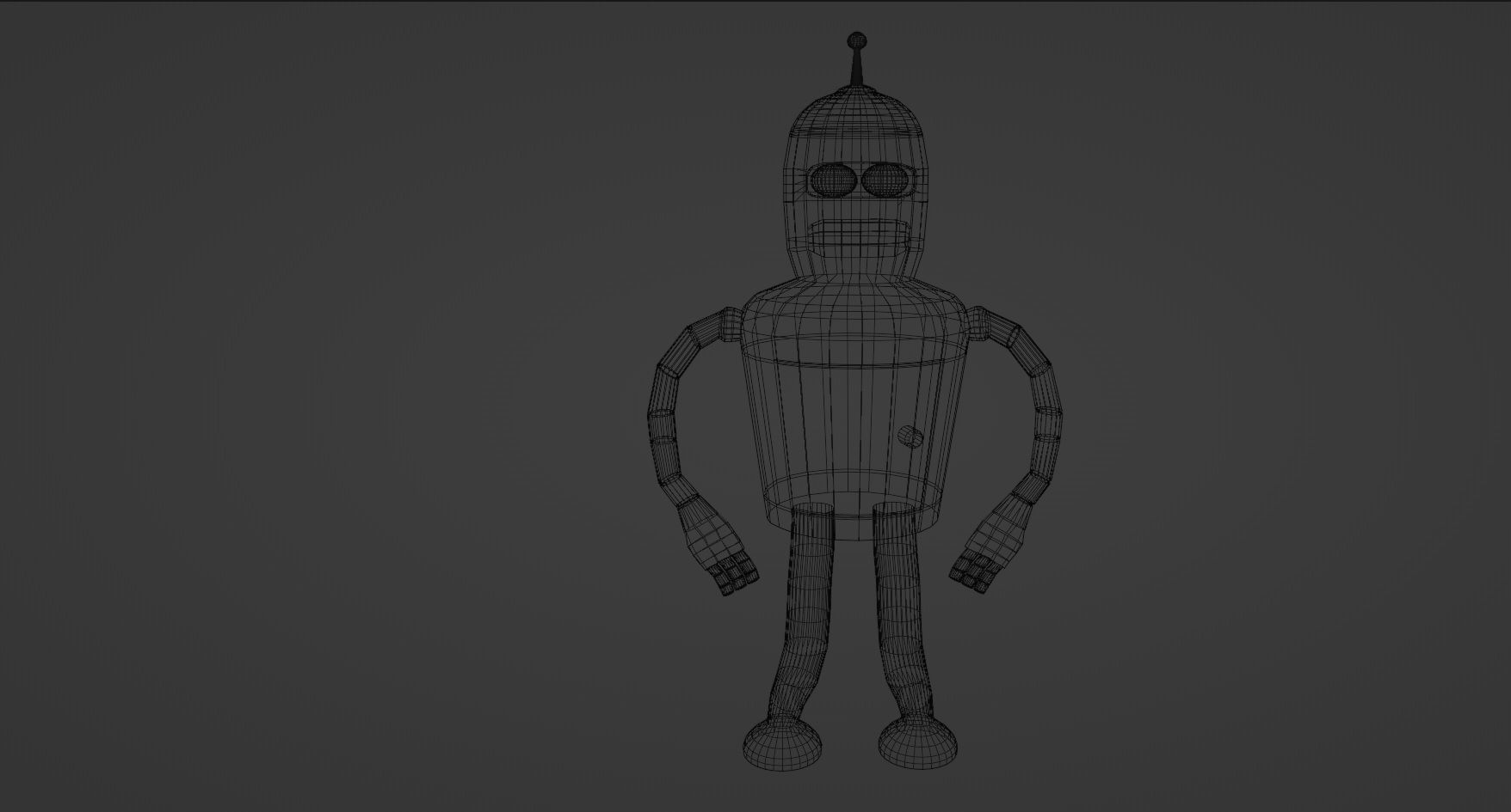 Futurama Bender Low-poly 3D model_2