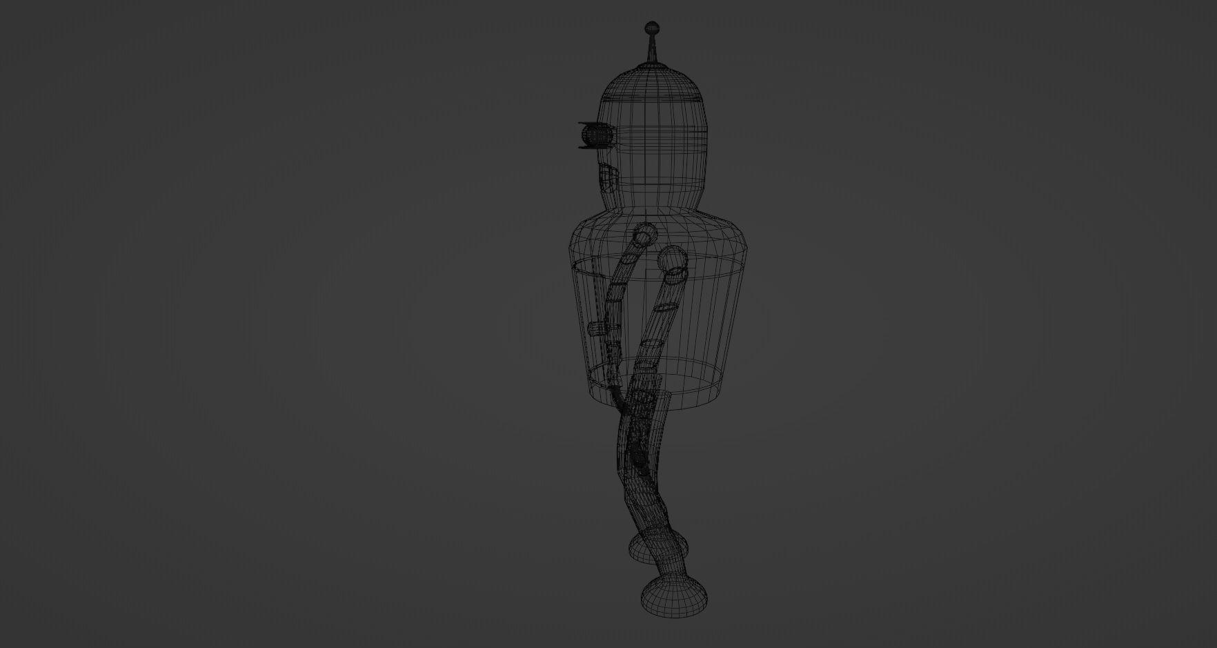 Futurama Bender Low-poly 3D model_4