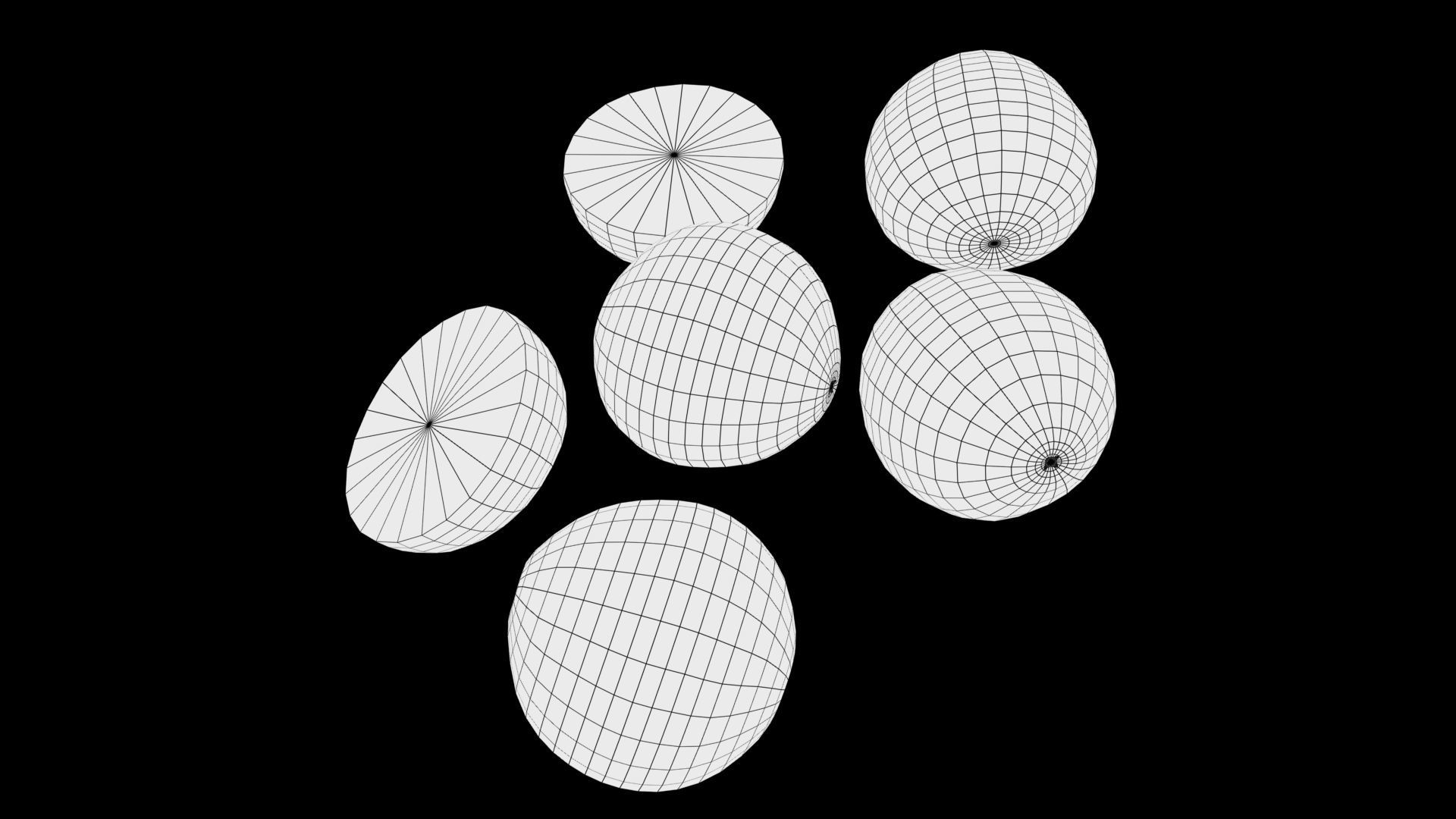 grape fruits Low-poly 3D model_6