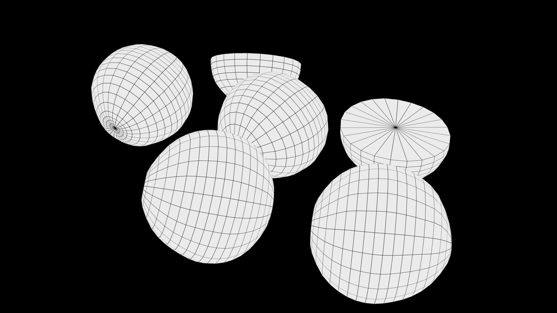 grape fruits Low-poly 3D model_7