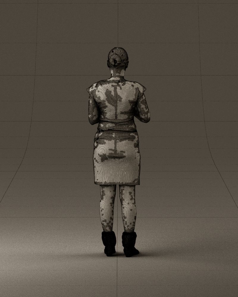 000976 woman in greenish dress with camera 3D Print Ready 3D print model_30