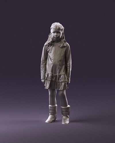 000977  Little girl in pink fairy on top 3D Print Ready 3D print model