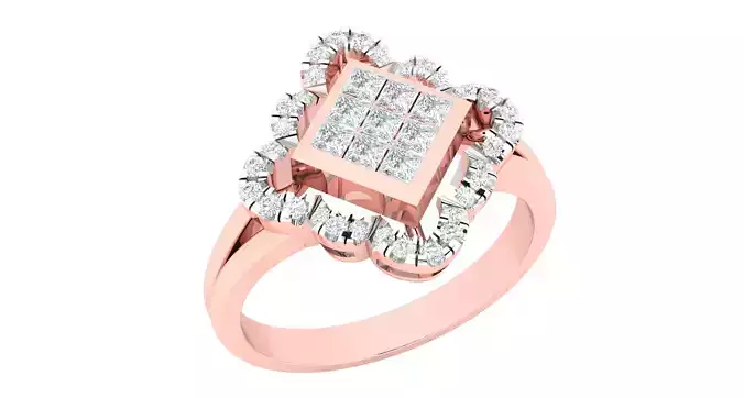 Solitaire Wedding Engagement Ring 3D print model