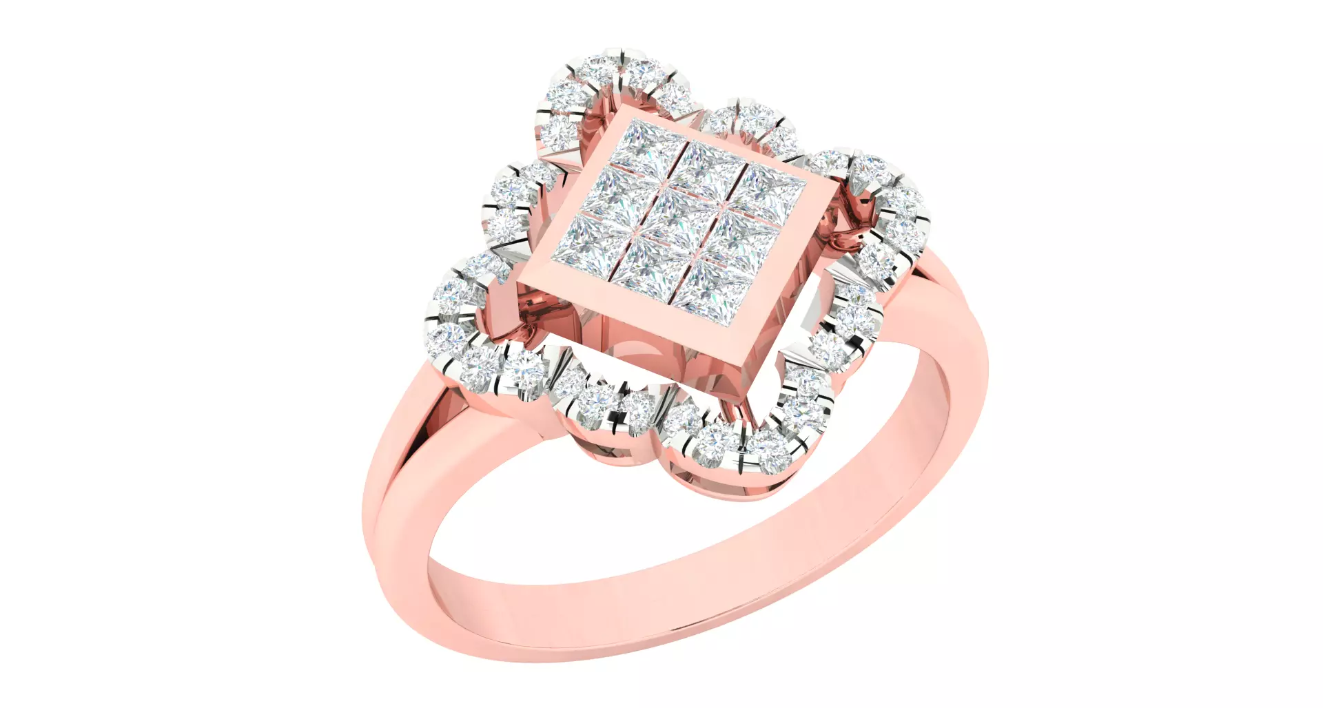 Solitaire Wedding Engagement Ring 3D print model_0