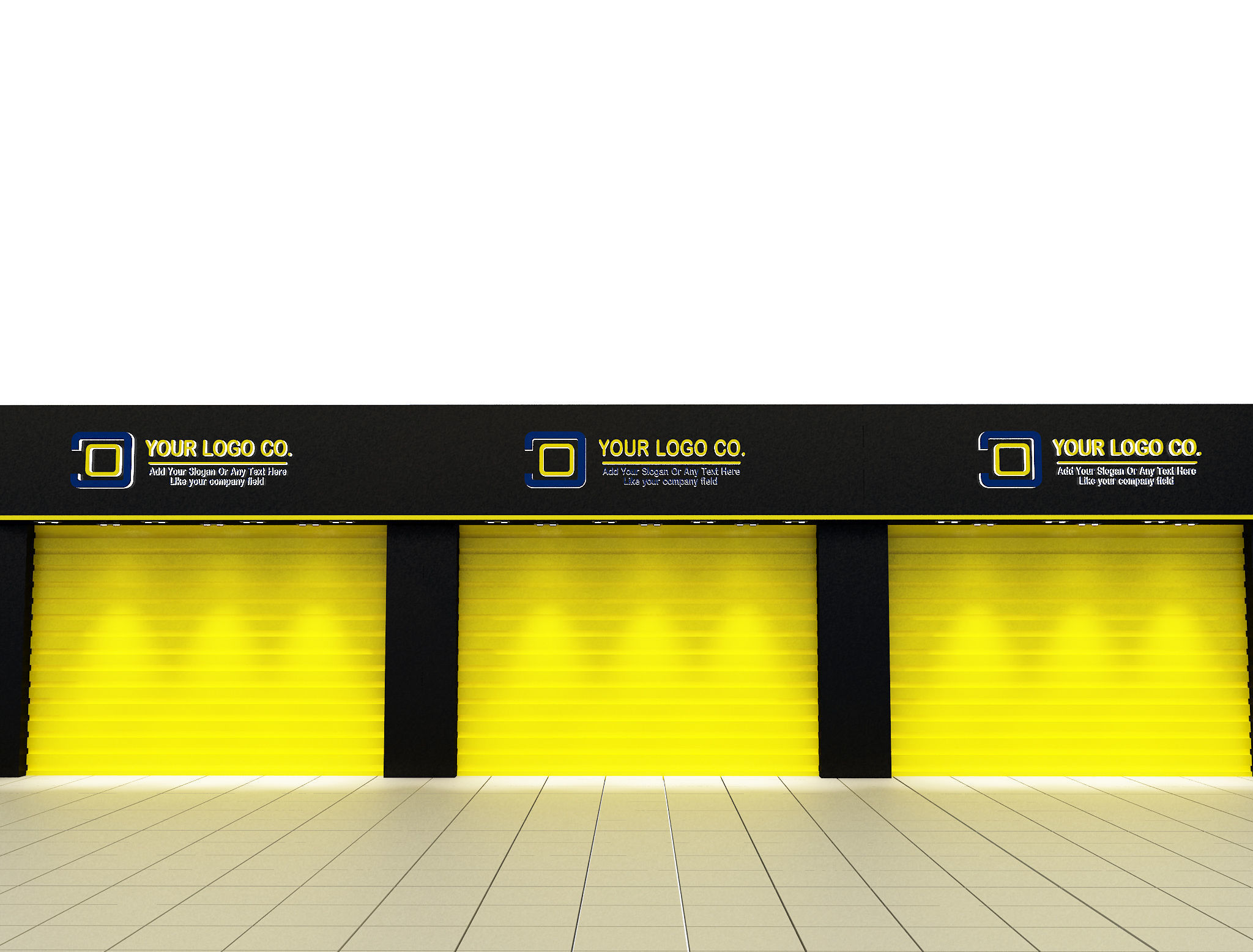 Car service entrance logo sign a607C 3D model_2