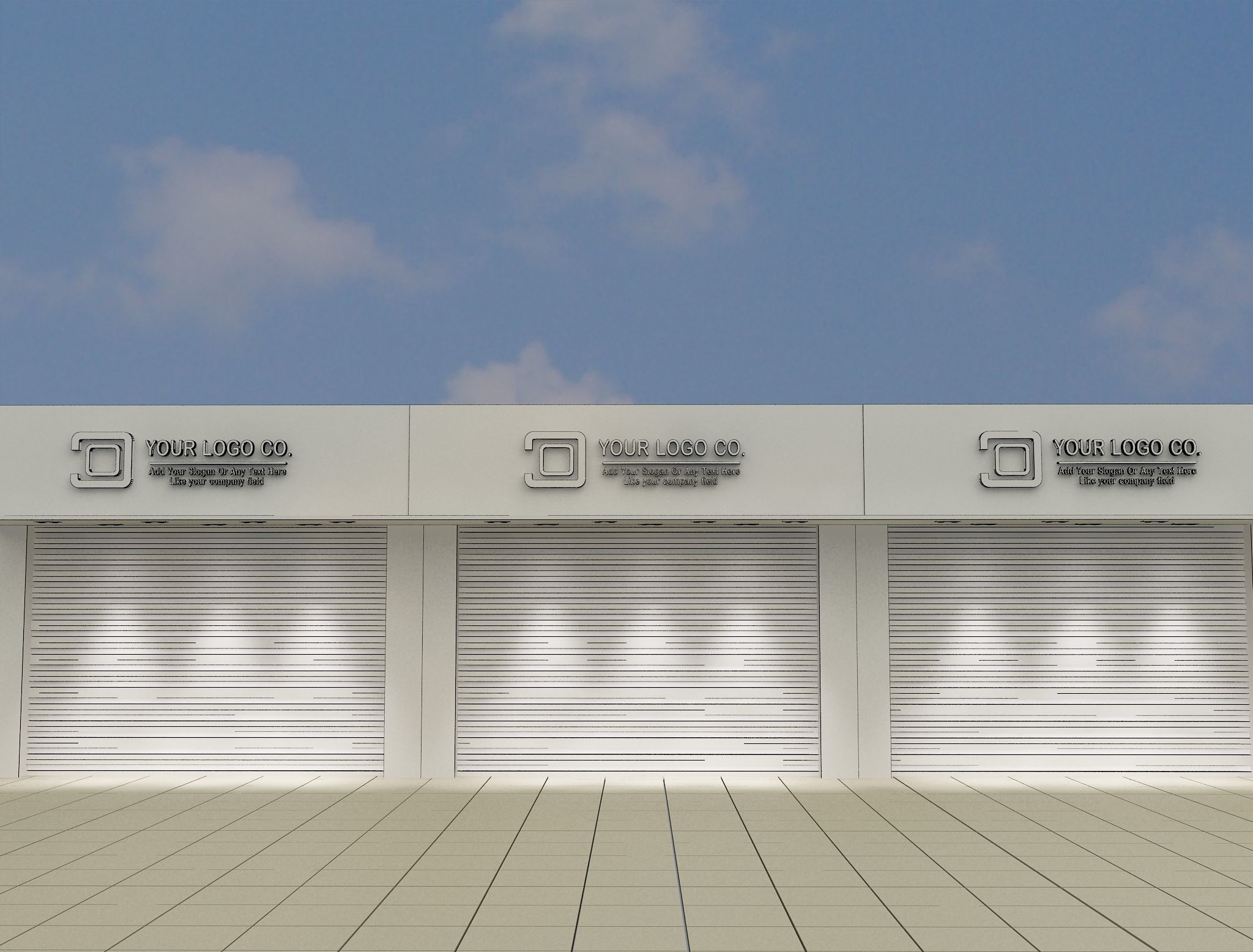 Car service entrance logo sign a607C 3D model_3