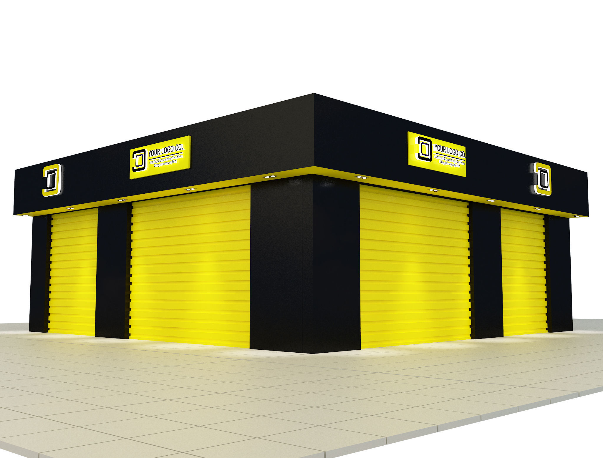  Car service entrance logo sign a607d 3D model_8