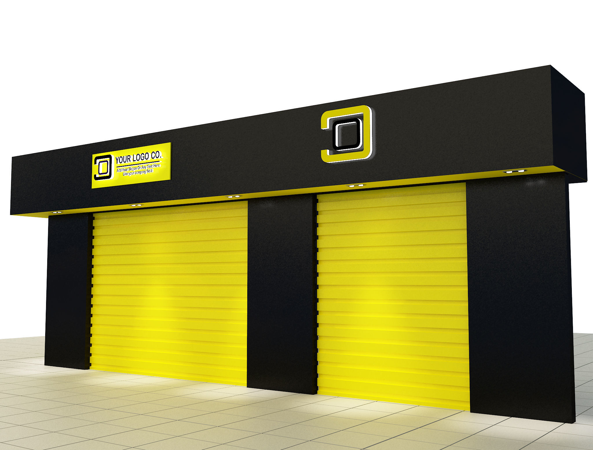  Car service entrance logo sign a607d 3D model_6