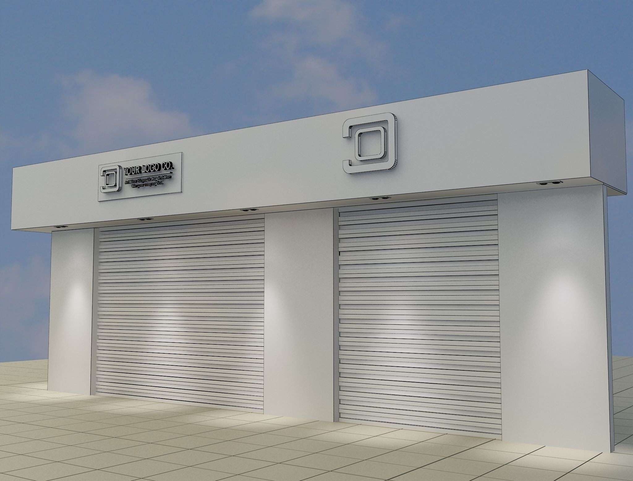  Car service entrance logo sign a607d 3D model_7