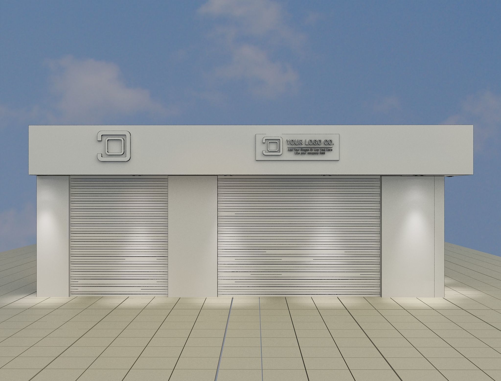  Car service entrance logo sign a607d 3D model_5