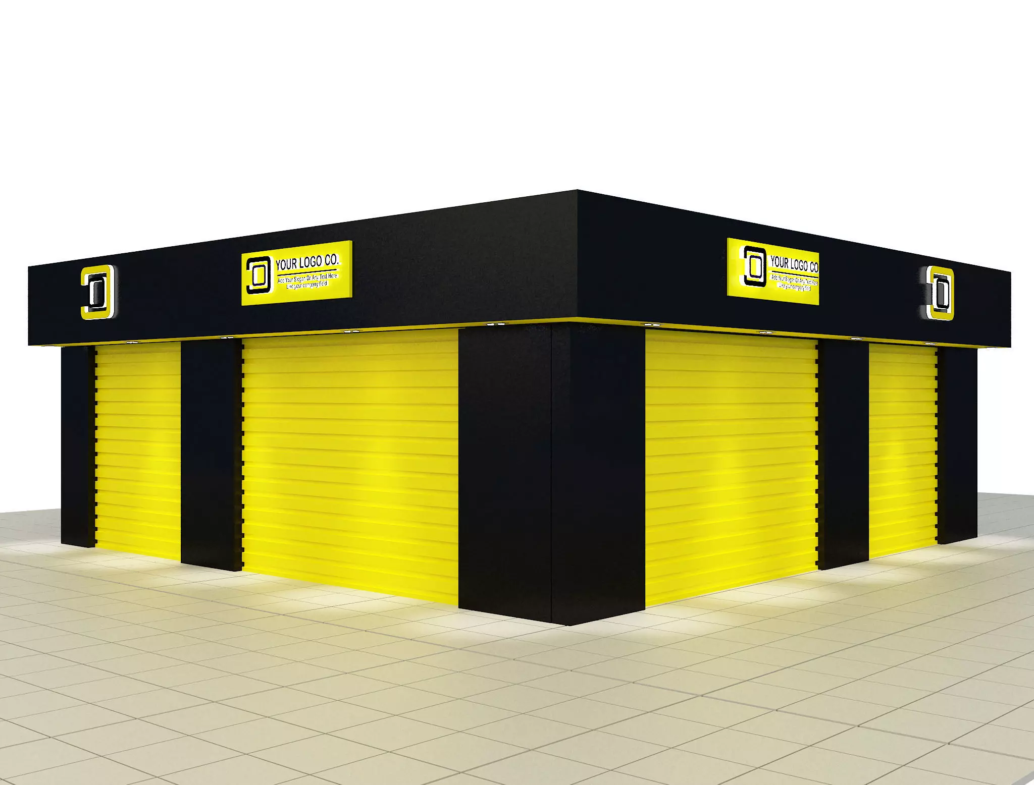  Car service entrance logo sign a607d 3D model_0