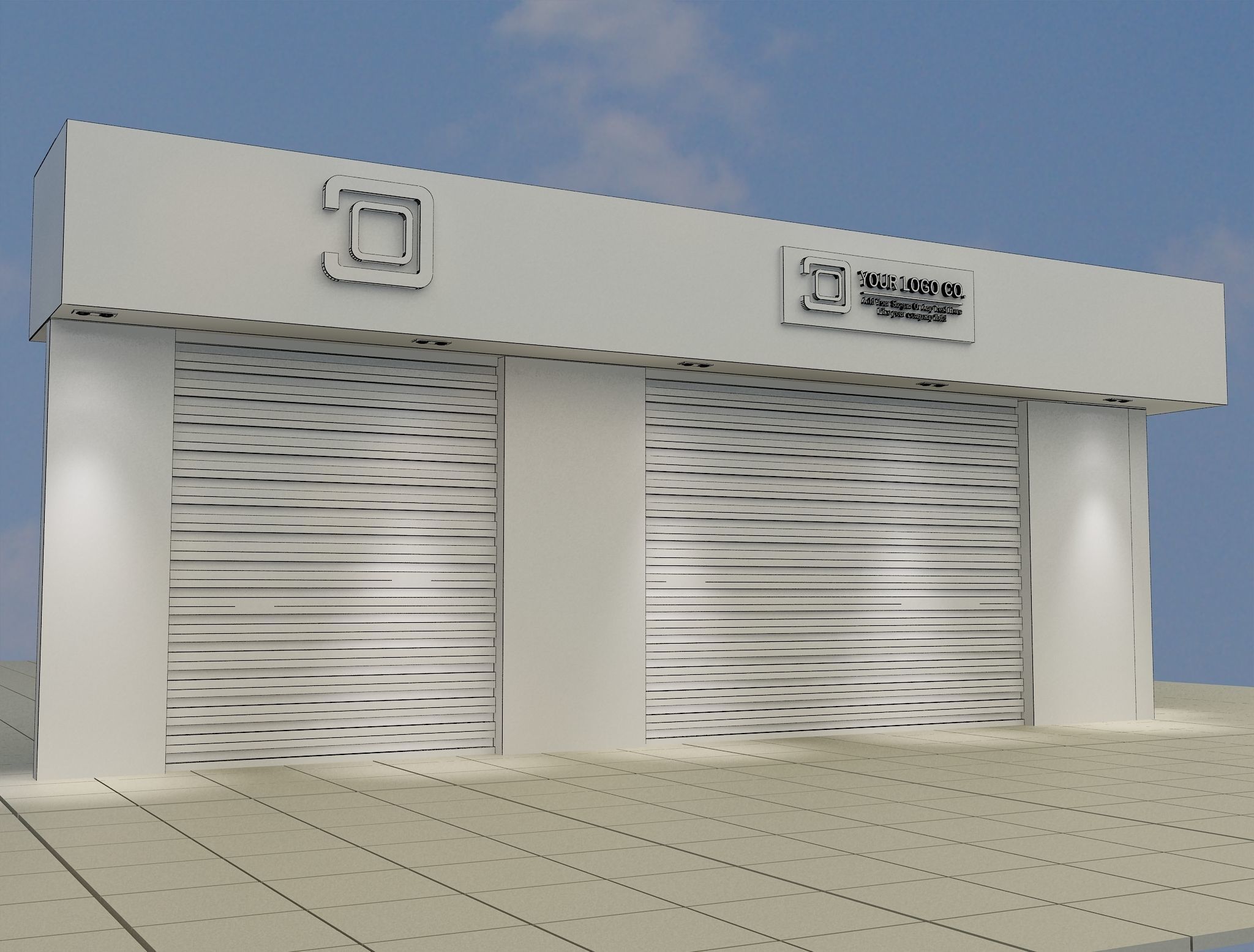  Car service entrance logo sign a607d 3D model_3