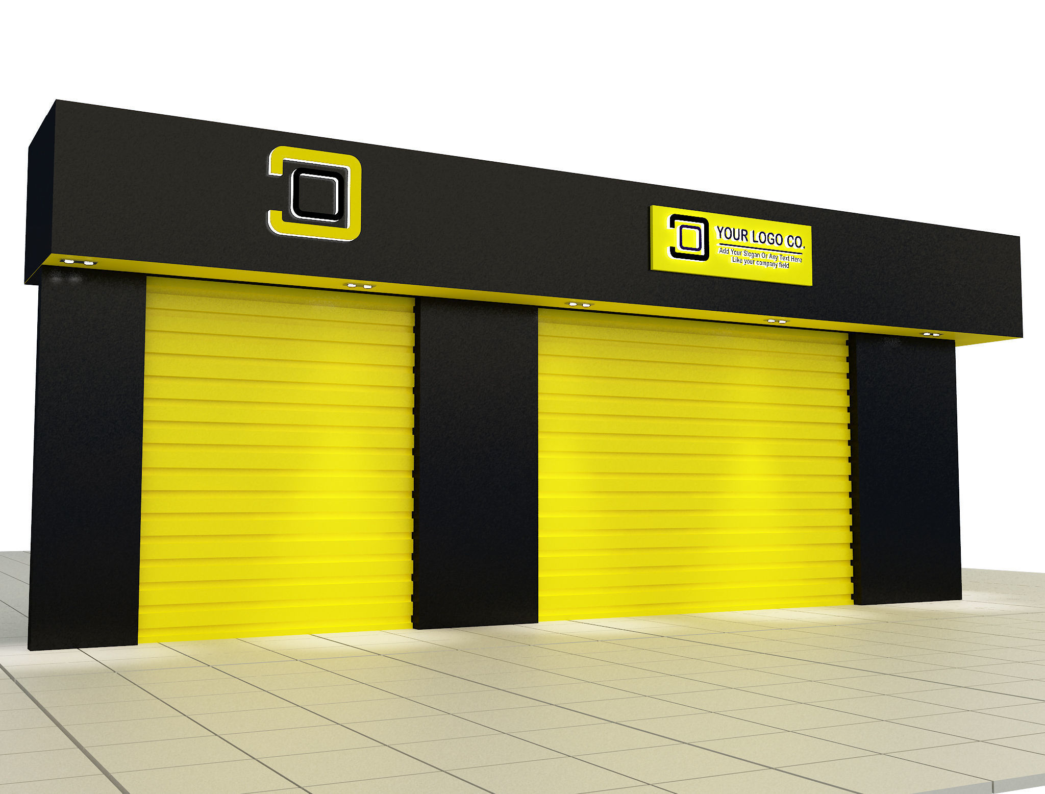  Car service entrance logo sign a607d 3D model_2