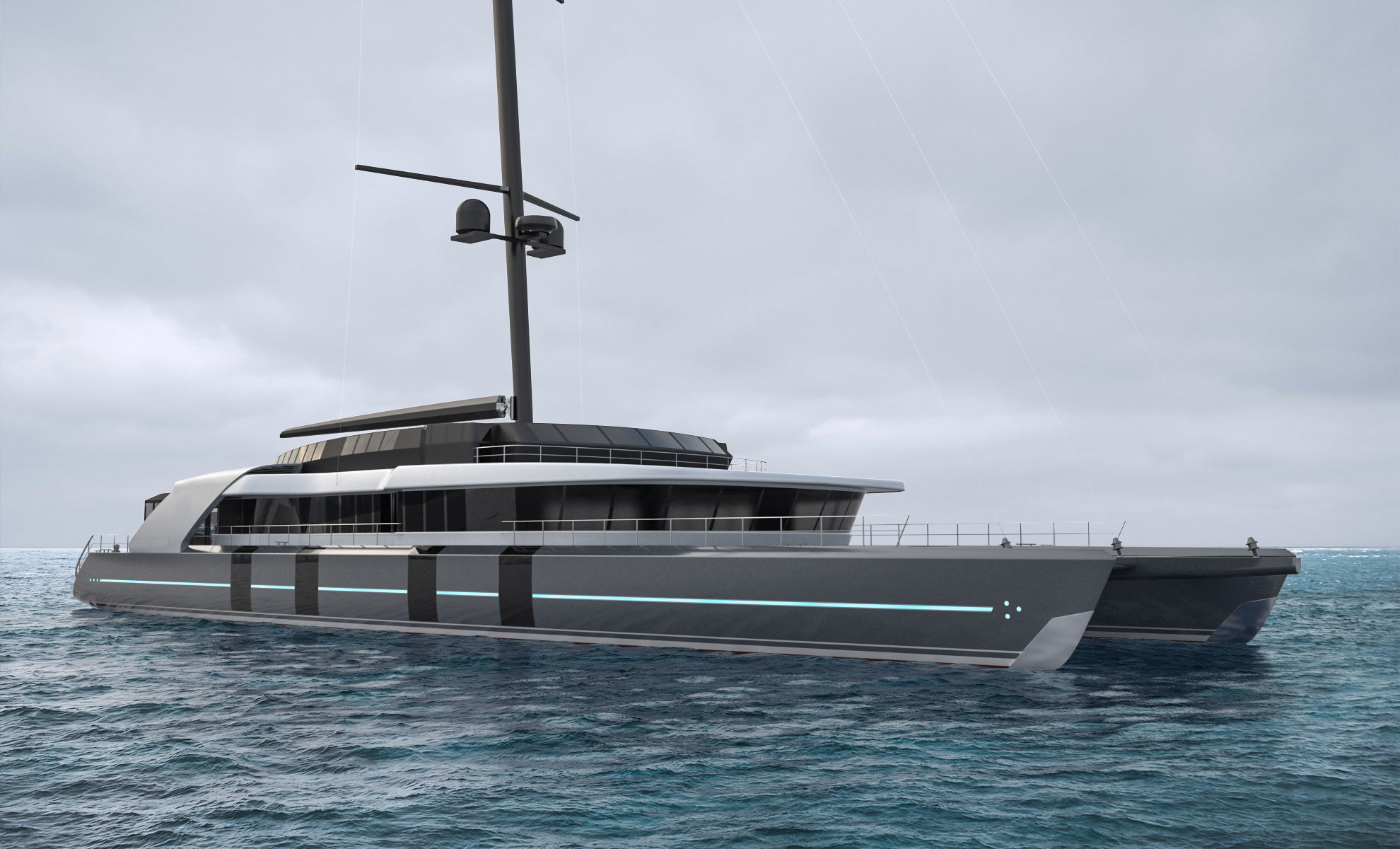 Catamaran explorer 56m 3D model_1