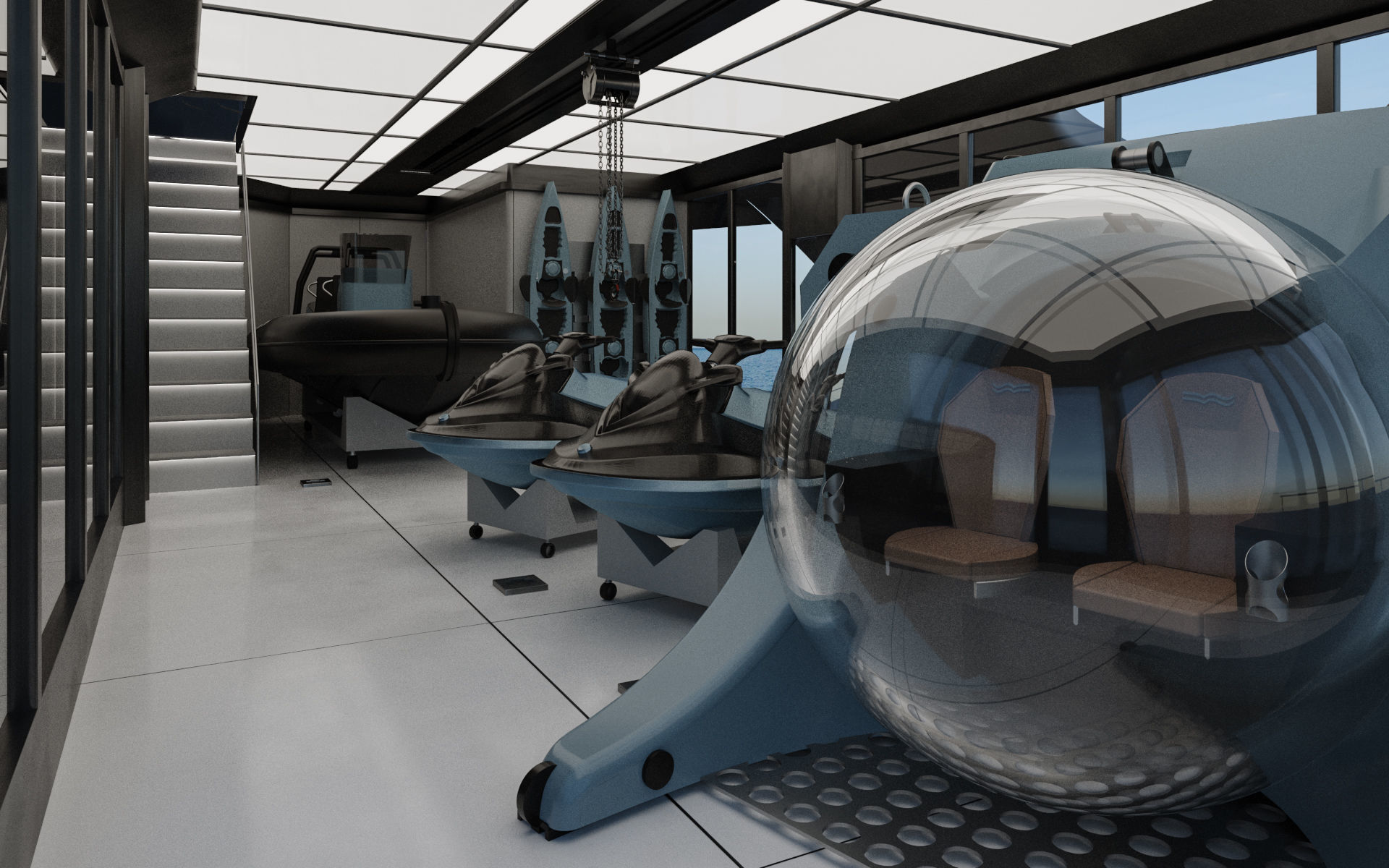 Catamaran explorer 56m 3D model_6