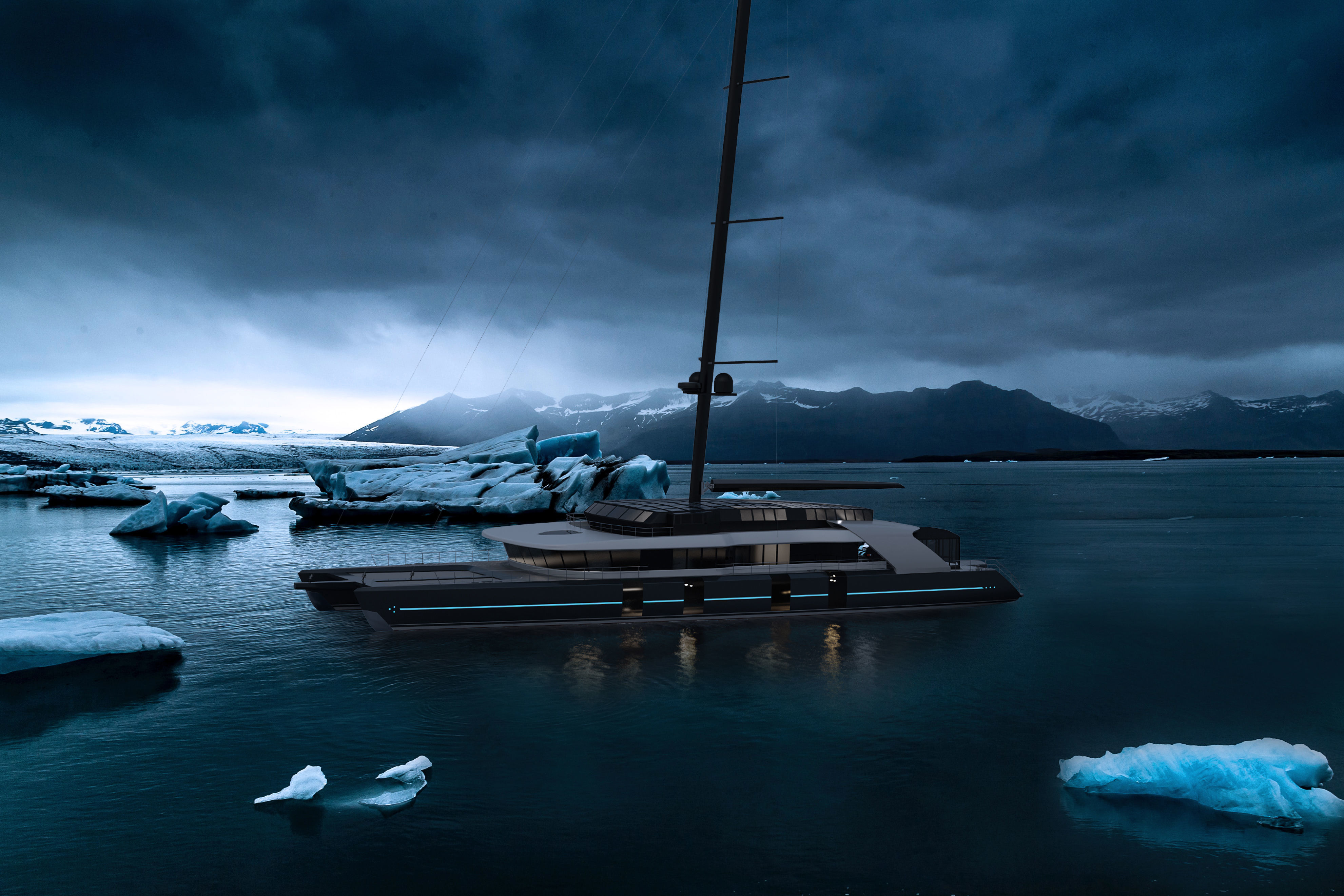 Catamaran explorer 56m 3D model_9