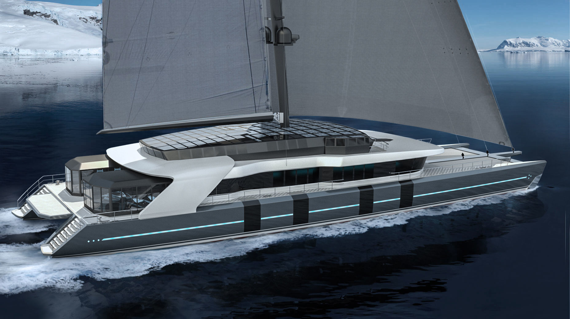 Catamaran explorer 56m 3D model_2