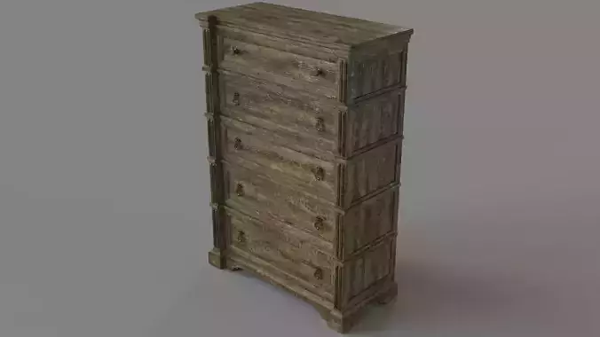 Bedroom La Grange Ross Prairie Five Drawer Chest 3D model